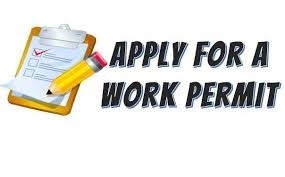 Clipboard with Apply for Work Permit